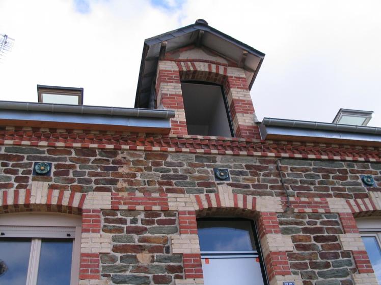 Détail d'habillage en zinc