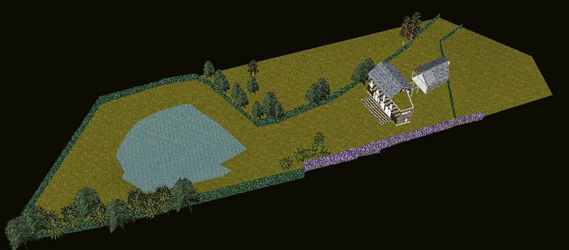 L'implantation a été fortement contrainte par la limite constructible et l'étude