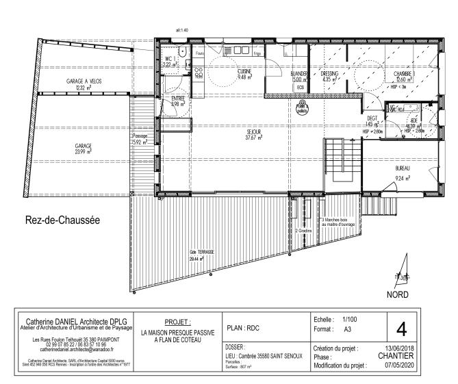 Plan rez-de-chaussée.