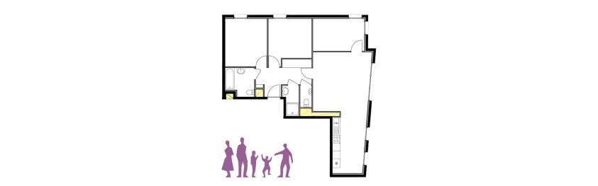 plan d'un 4 pièces