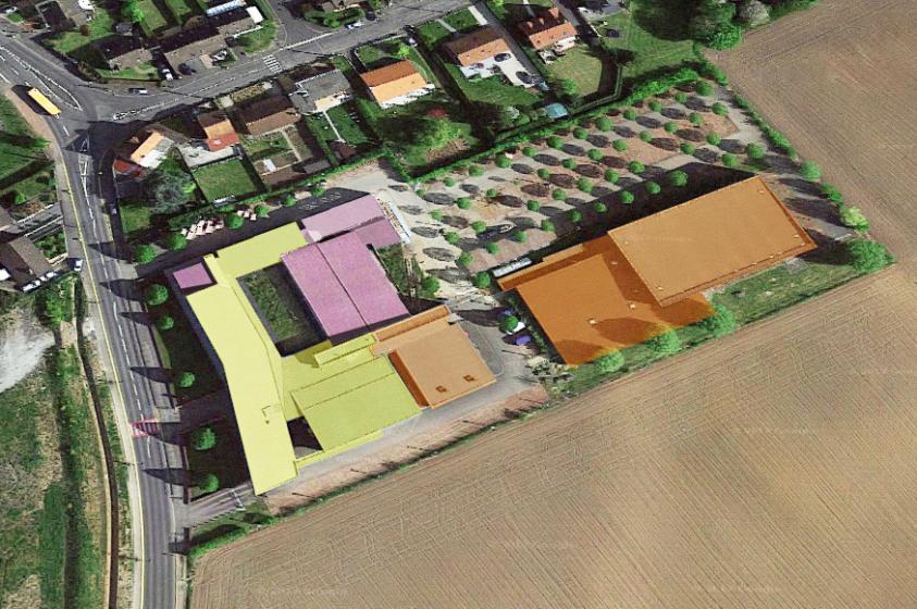 EXTENSION DE LA FACULTE DES SPORTS - LIEVIN: phasage en vue aérienne