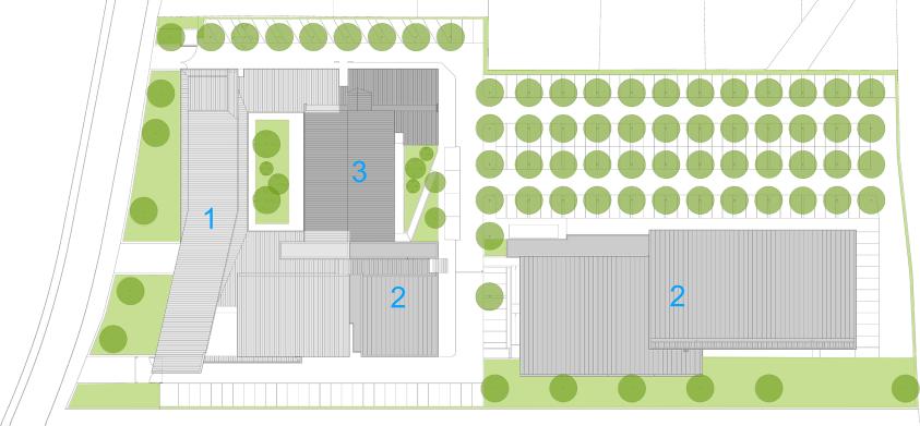 EXTENSION DE LA FACULTE DES SPORTS - LIEVIN: plan masse