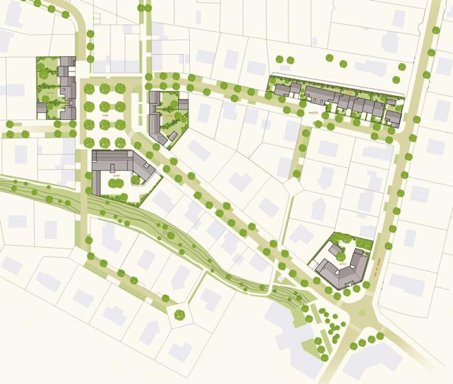 LOGEMENTS H&E - FRANQUEVILLE-SAINT-PIERRE : plan masse 