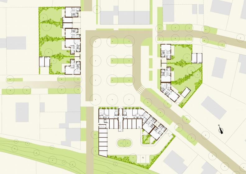 LOGEMENTS H&E - FRANQUEVILLE-SAINT-PIERRE : plan du RDC