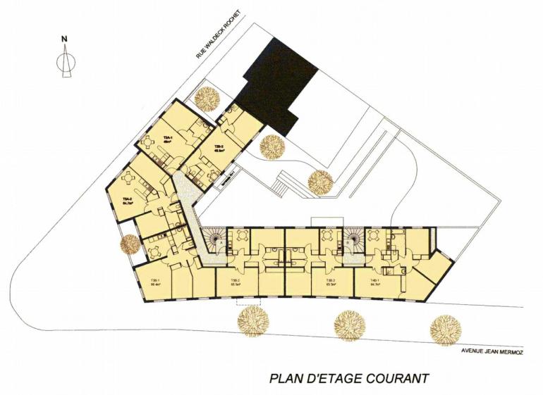 plan d'étage courant