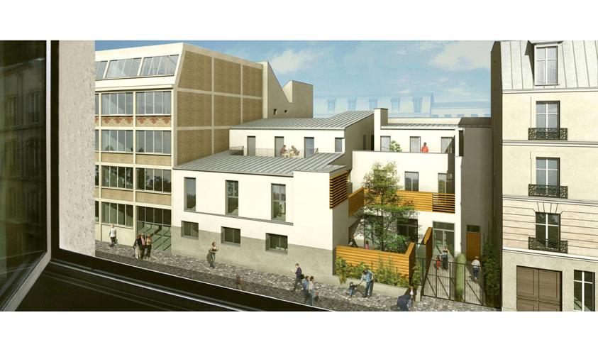 vue perspective sur la rue