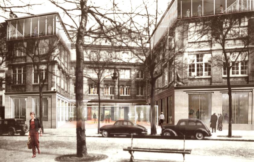 vue perspective sur le boulevard de Belleville