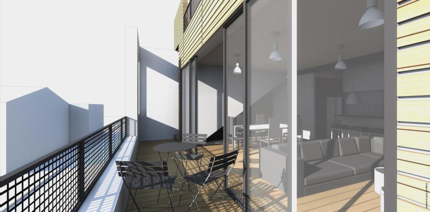 Maison de style industriel - image de conception 3D