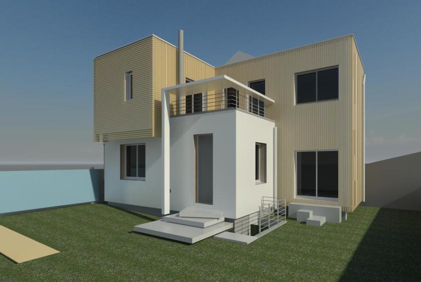 Image 3 D surélévation extension. ARCHI-V.O