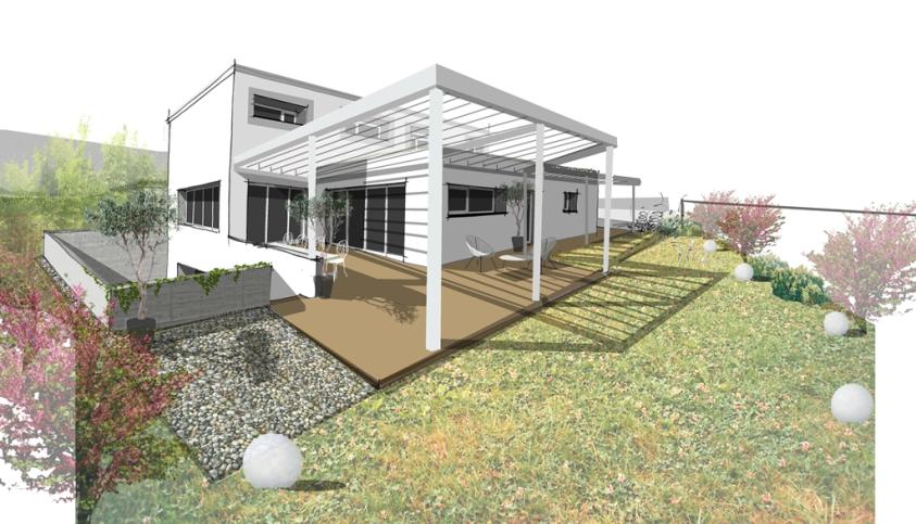 Maison contemporaine bioclimatique