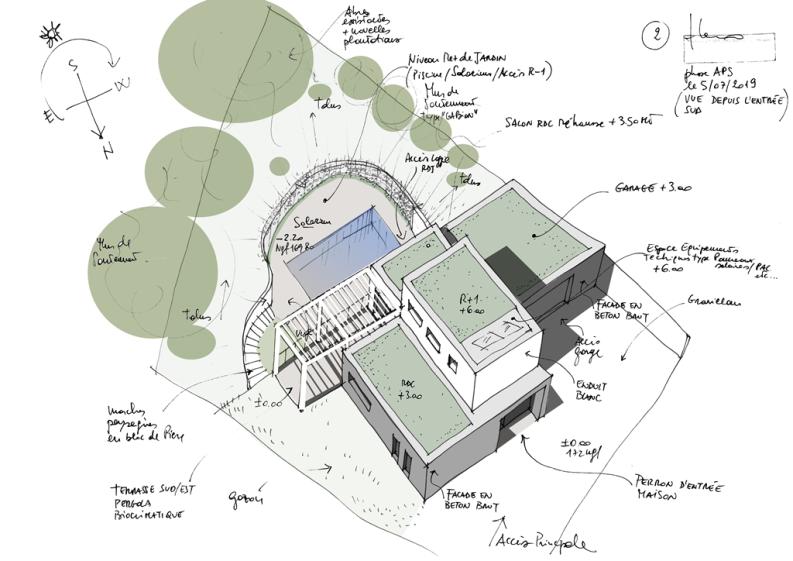 Maison contemporaine bioclimatique