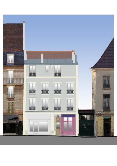 Sur rue, isolation thermique et maintien de l'expression traditionnelle de la fa