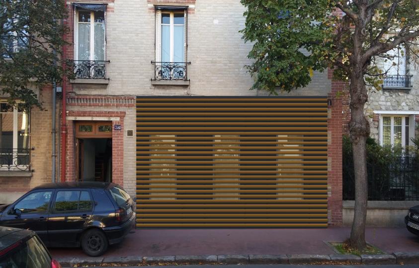 Habillage de la façade à RDC.
