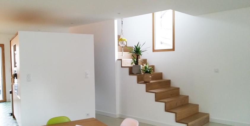 Construction d'une maison individuelle sur un terrain étroit
