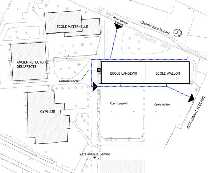 Plan de Masse - Groupe scolaire Langevin-Wallon