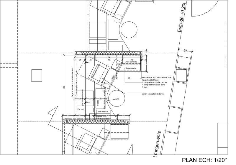 Plan de détail d'une caisse