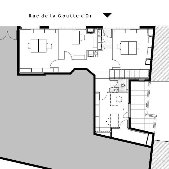 Plan du RDC haut
