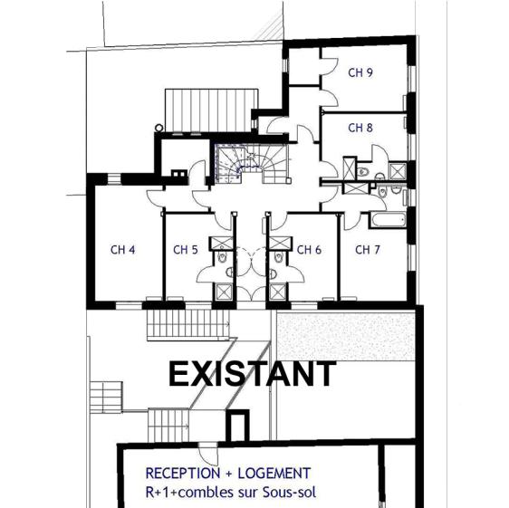 Plan du rez-de-chaussée - EXISTANT