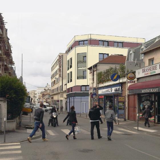 Vue depuis la rue Henri Barbusse