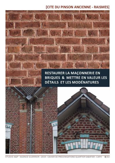 EXTRAIT DE FICHE DE RECOMMANDATIONS : RESTAURER LA MAÇONNERIE EN BRIQUES & METTR