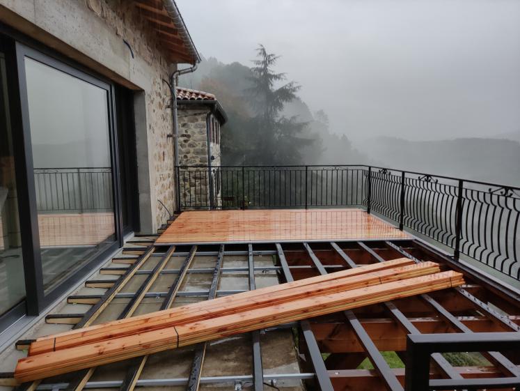 La terrasse en cours