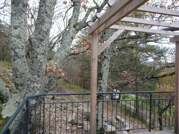 DETAIL BOIS REHABILITATION RENOVATION DE RUINES EN PIERRES ET BOIS LA "CABANE" A