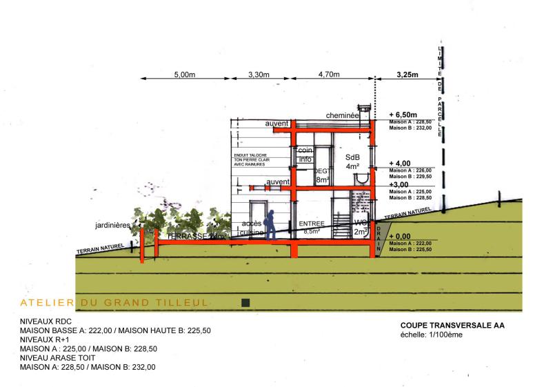 CREATION DE 2 MAISONS D' HABITATION AU TEIL