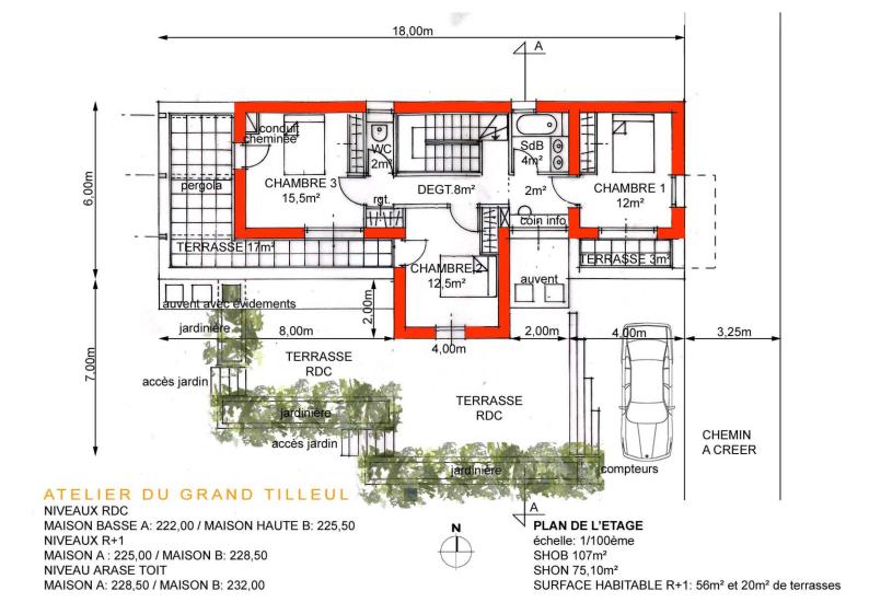 CREATION DE 2 MAISONS D' HABITATION AU TEIL