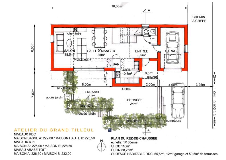 CREATION DE 2 MAISONS D' HABITATION AU TEIL