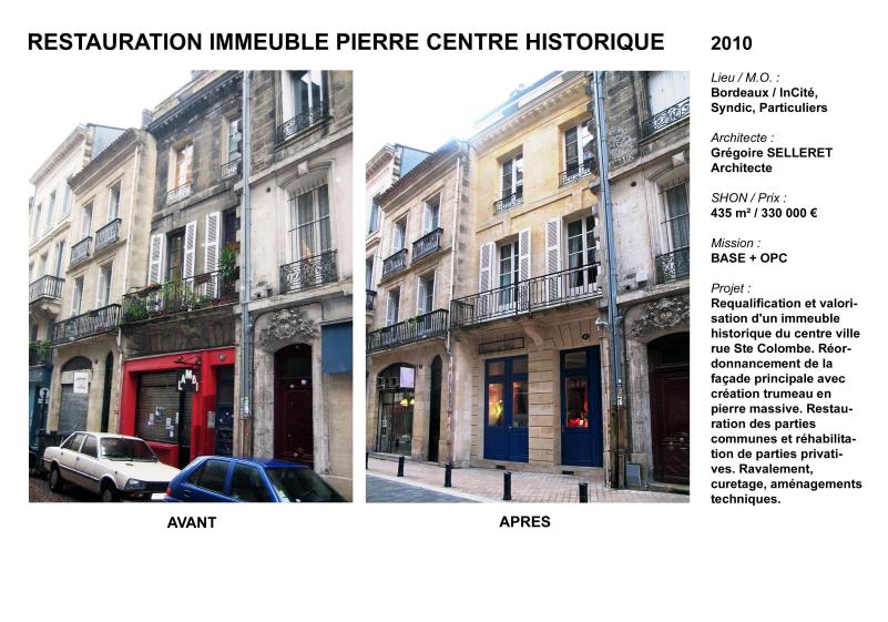 Centre historique rue Ste Colombe à Bordeaux 