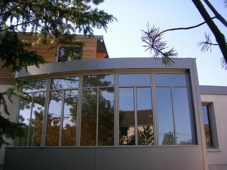 Détail de la verrière en porte-à-faux