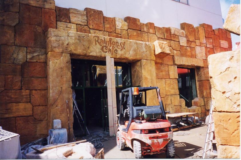 La façade en chantier