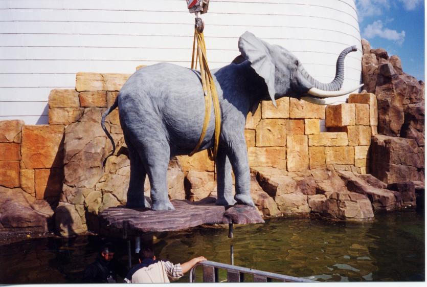 Mise en place d'un éléphant