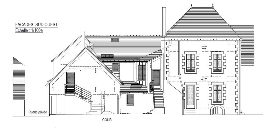 façade sur cour projet.