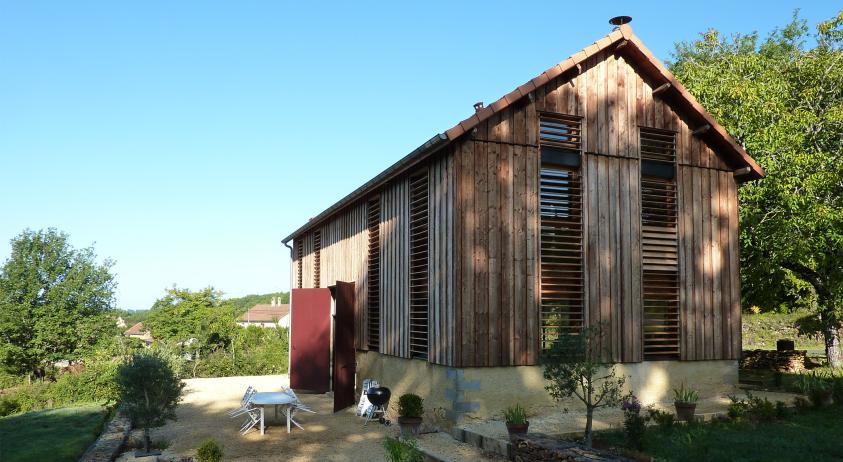 FAÇADE SUD & PIGNON EST AVEC VENTELLES OUVERTES