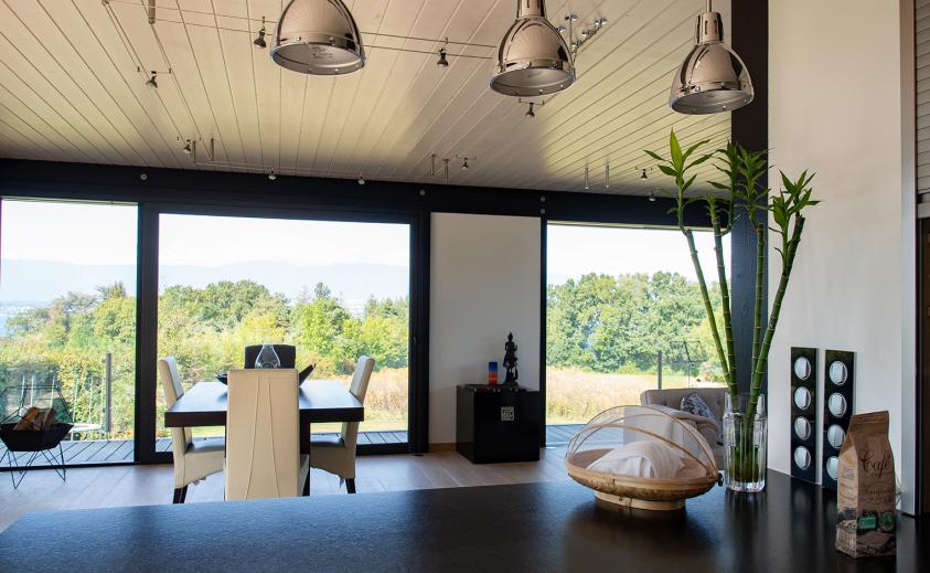 Maison bioclimatique Messery-Cuisine-Séjour