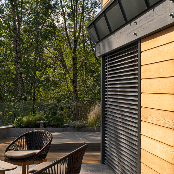 Maison bois bioclimatique Bonnes-sur-Menoge _ Terrasses Sud et Ouest