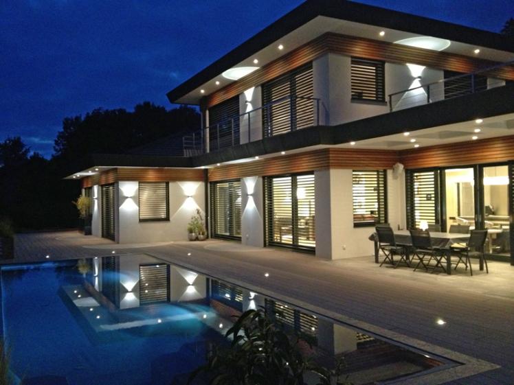 Maison bioclimatique BBC Groisy - Vue Nuit