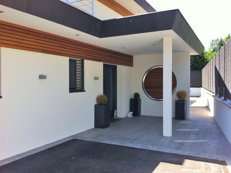 Maison bioclimatique BBC Groisy - Entrée Nord