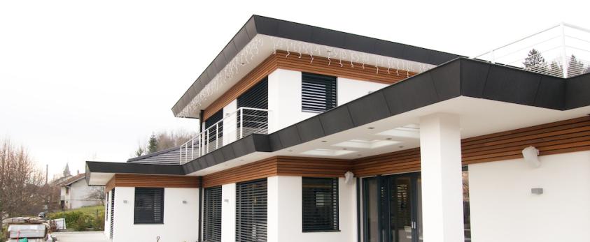 Maison bioclimatique BBC Groisy - Détail Sud
