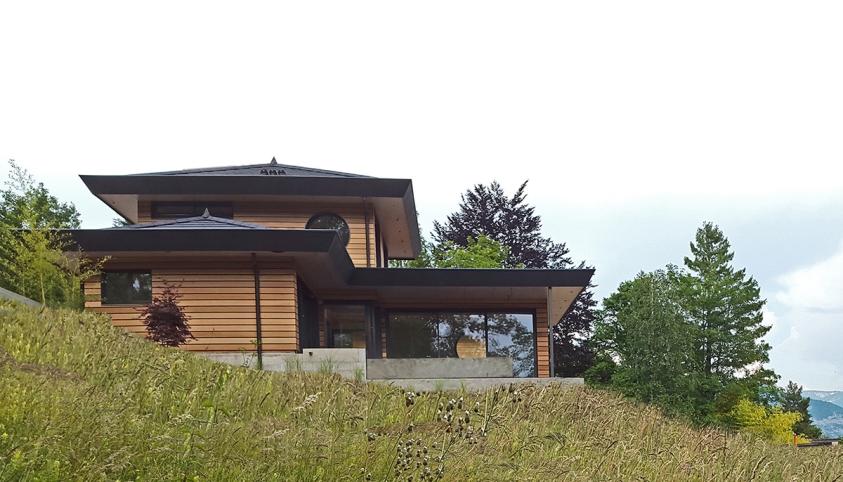 Villa bioclimatique à Argonay - Vue Ouest