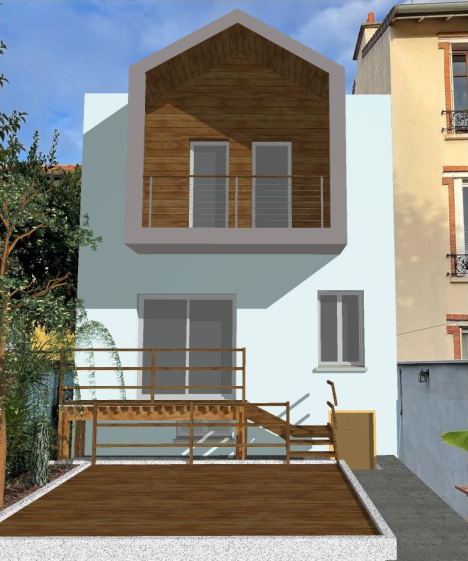 Façade sur jardin