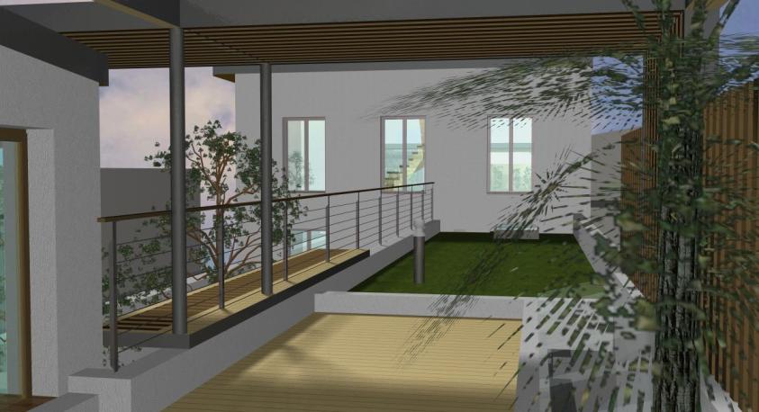Extension d'une maison sur jardin