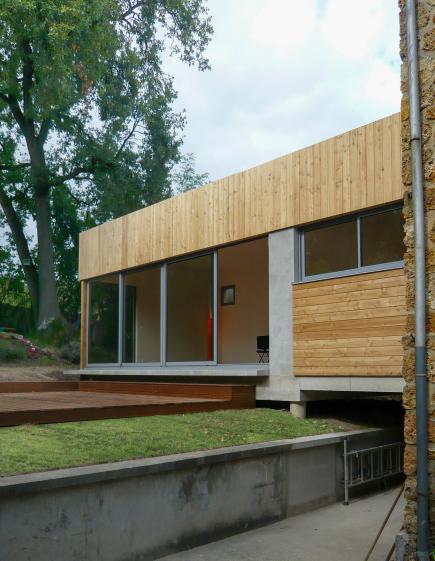 Extension bois-matériaux biologiques Fabrice Commerçon Architecte