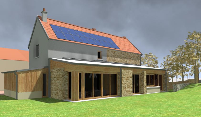 Condé-en-Brie, extension maison, projet jardin