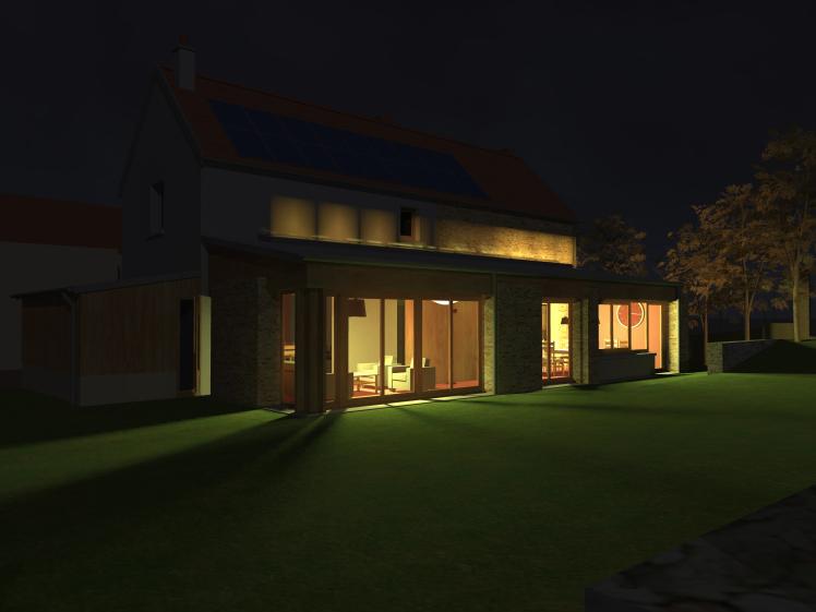 Condé-en-Brie, extension maison, projet jardin