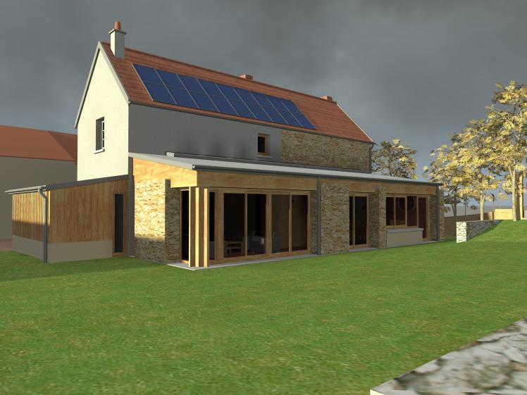 Condé-en-Brie, extension maison, projet jardin