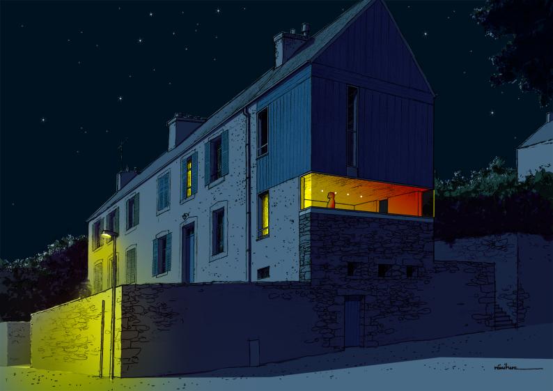 Morlaix, extension maison, projet rue