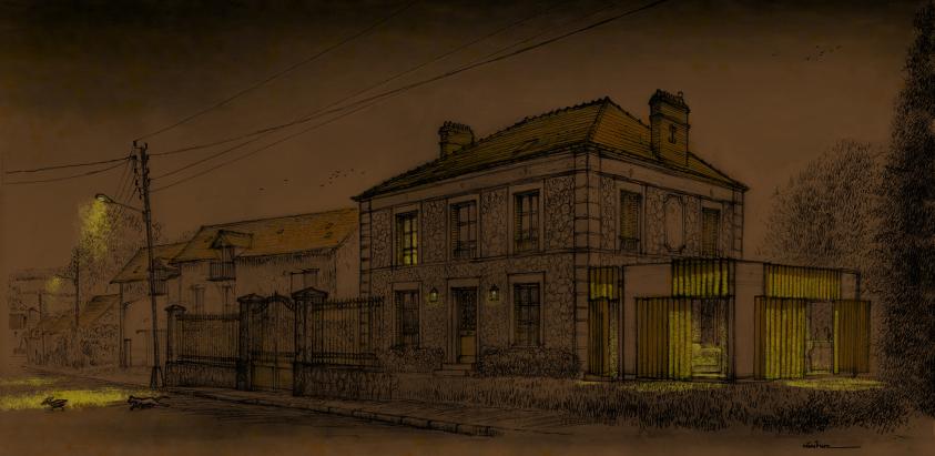 Condé-en-Brie, extension maison, projet contemporain rue