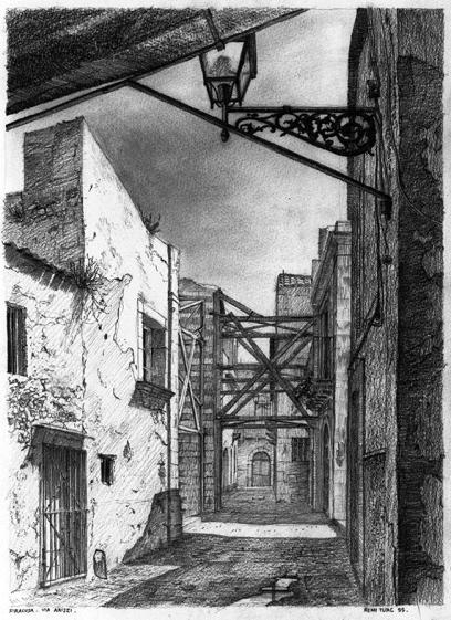 dessin crayon 1995 Syracuse, via Arizzi